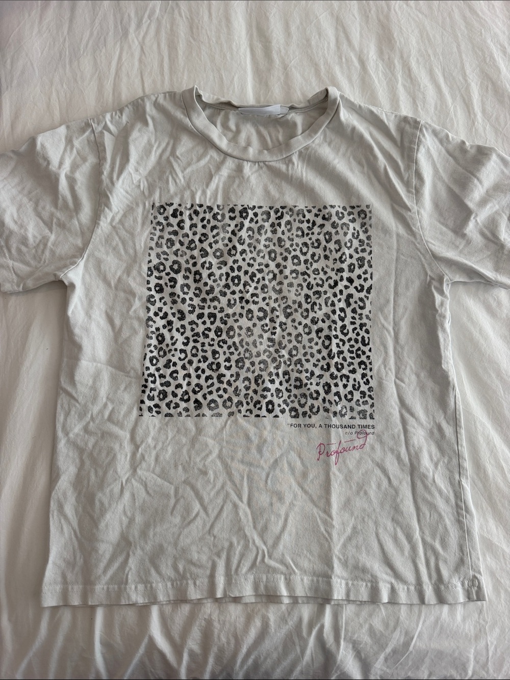 White Leopard Print Tshirt